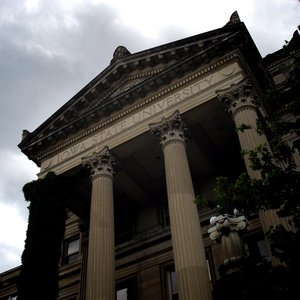 East steps and columns