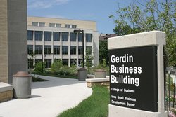 Gerdin Business Building's sign