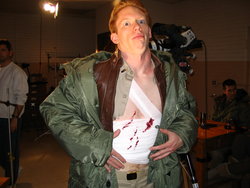 William Rock on the set of hist latest feature film.