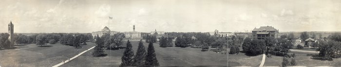 Panoramic iamge of campus circa 1911 by C. F. Colburn