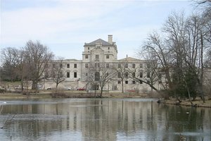 Memorial Union seen across Lake LaVerne from the west